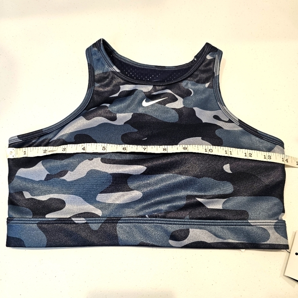 Nike Dri-fit Swoosh Bra Women's Size Small Navy NWT Racer Back Workout Gym - Picture 2 of 7